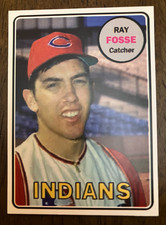 CLEVELAND INDIANS: Ray Fosse Custom Modern 1969 Style Art Card