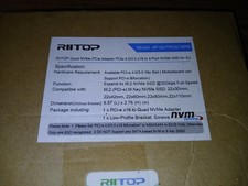 Quad PCIe NVMe Adapter, PCIe 4.0 x16 to 4Ports M.2 NVMe Converter Card for 2U...