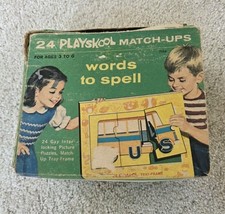 Vintage 24 Playskool Match-ups- Words To Spel...