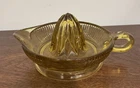Vintage Amber Depression Glass Citrus Juicer Reamer Federal -Has Chips on Reamer