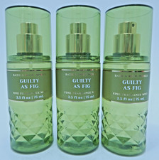 3 BATH BODY WORKS GUILTY AS FIG FINE FRAGRANCE MIST SPRAY 2.5oz TRAVEL SIZE