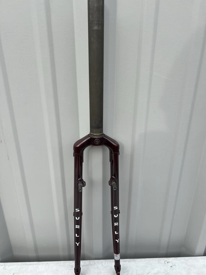 Horquilla de freno de llanta Surly LHT Long Haul Trucker 700c granate 1 1/8" QR sin rosca Foto 2 de 4