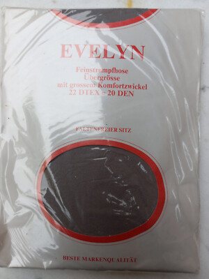 2 Stück/1 Preis EVELYN Feinstrumpfhose 20den, Ardesia Gr 44/46  -NEU-