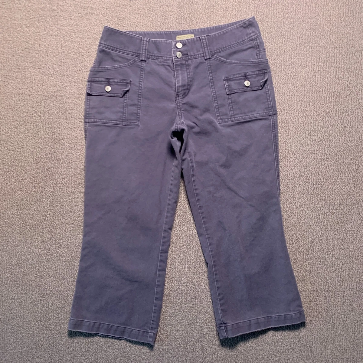 Vintage American Eagle Outfitters Capris 6 Gray Pockets Y2K eBay