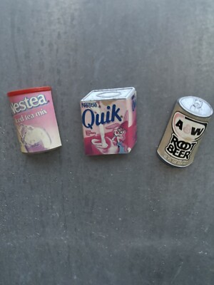 Vintage Nestle Quik, Nestea, A&W- Refrigerator Magnets~Lot of 3
