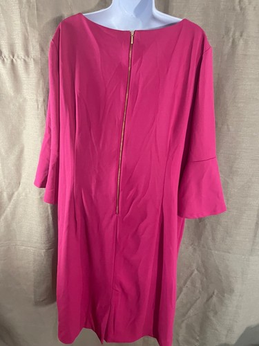 Lane Bryant New Pink Dress size 16 Straight Knee Length 3/4 Sleeve - Picture 14 of 16