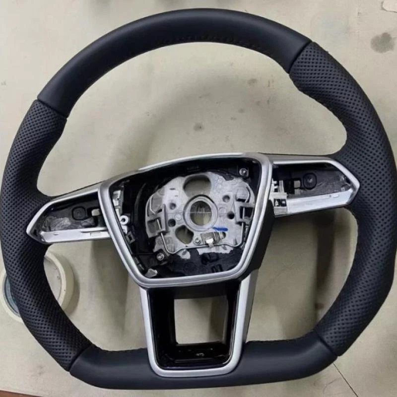 Volante de couro completo para 2019-24 Audi RS6 RS7 A6 A7 S6 S7 S8 substituição - Imagem 2 de 4