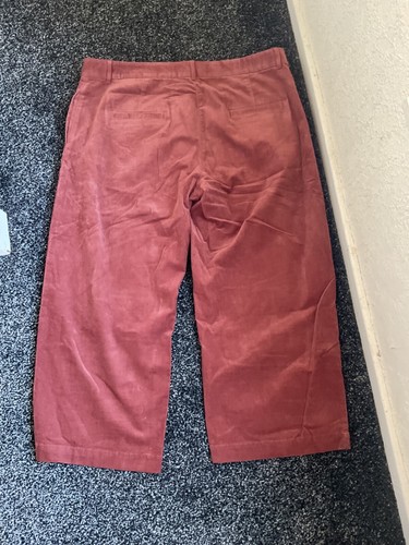 Nuovissimi Grazers Caviglia Larga in velluto a coste in terracotta morbida ROPP £40 TAGLIA 18 REGOLARE - Foto 2 di 24