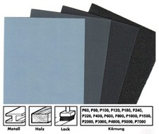 Carta abrasiva 93 x 230 mm di alta qualità P60-P7000 per levigatura a secco e a umido