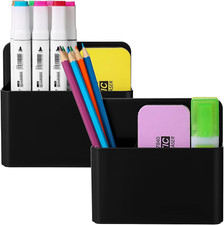 Mabrasse 2P Magnetic Dry Erase Marker Holder,Pen and Eraser Holder for Whiteboar