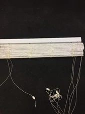 SET OF 2 DELAINE JAMES 36" x 69" Canyon Faux White Window Blinds  6/8 RM612502