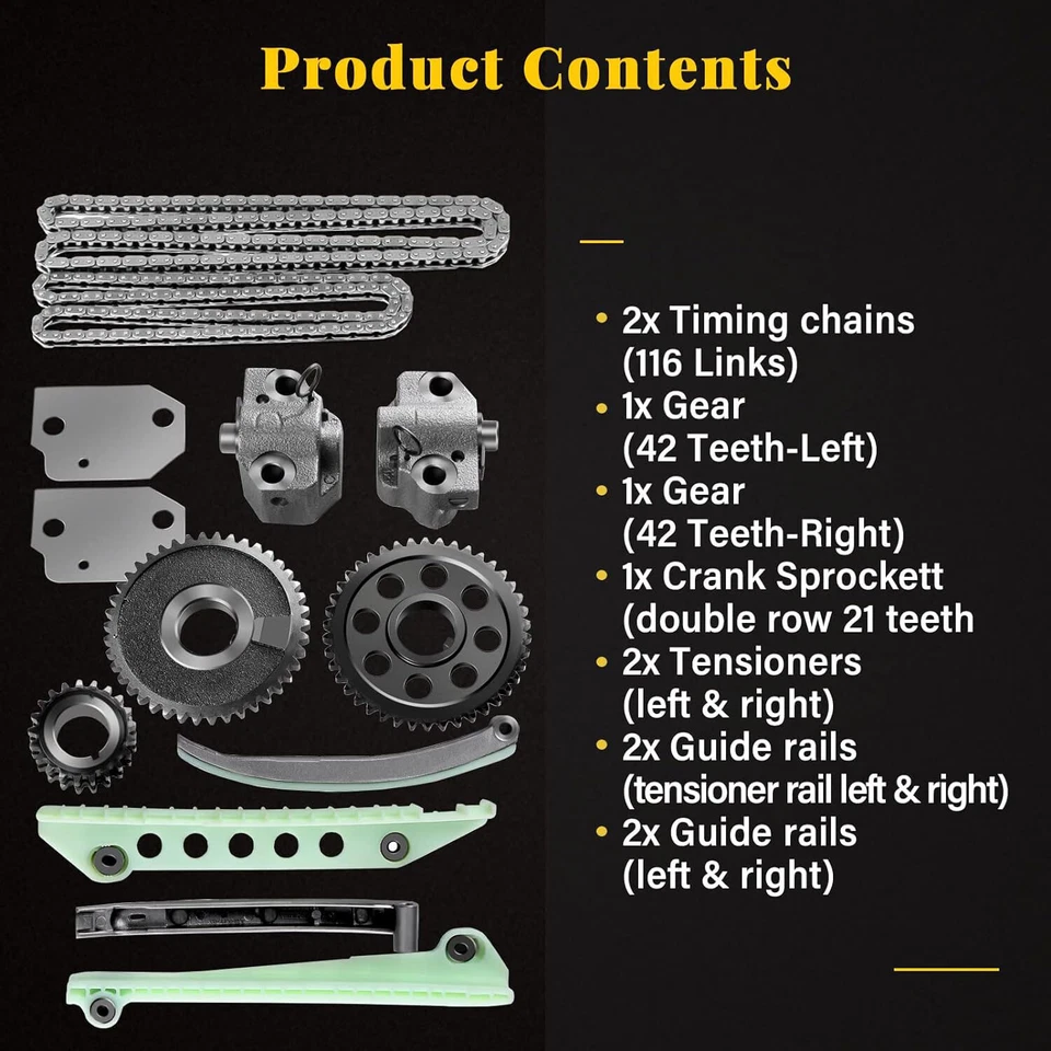 Timing Chain Kit for 1997-2010 Ford 4.6L F-150 Explorer Expedition SOHC VIN 6 W Foto 3 de 4