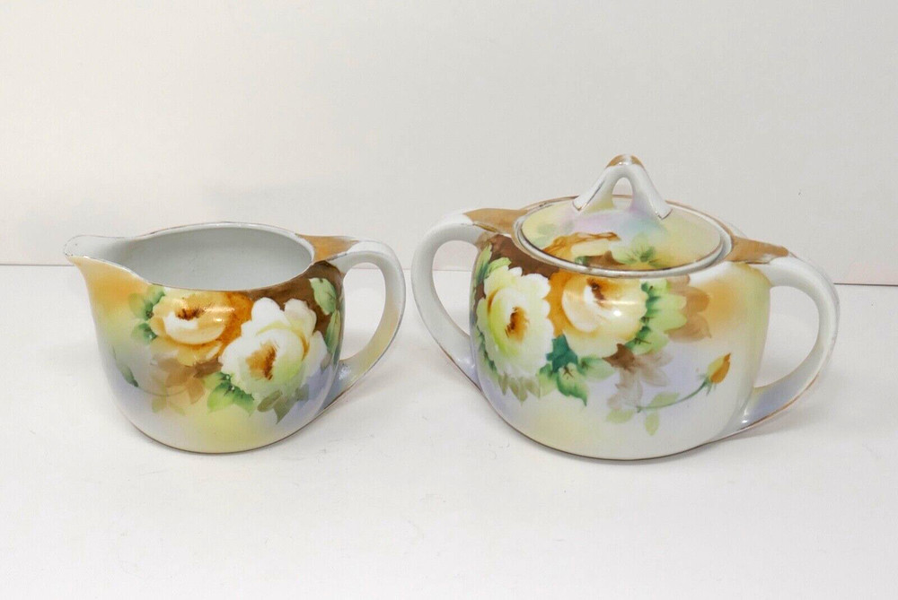 Nippon Morimura Bros Sugar Bowl & Creamer Set - Thumbnail 3