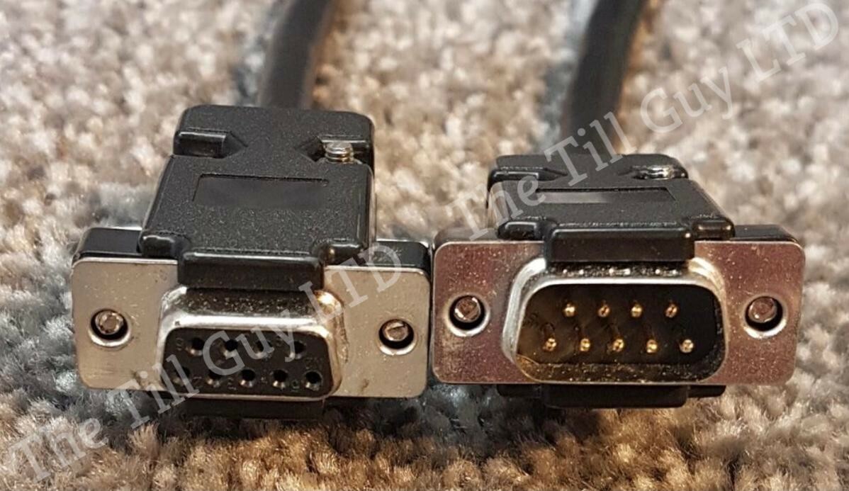 Cash register cable RS232 male to female extension cable 13 M free UK