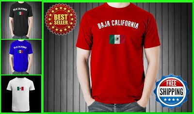 BAJA CALIFORNIA SHIRT RETRO MEXICO PREMIUM CLOTHING - FREE SHIPPING CAMISA
