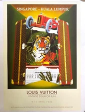 Large 1993 Singapore LV Equator Run Poster By Razzia, Signed