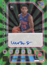 2023-24 Donruss Marcus Sasser RC Rookie Signature Series Green Laser Auto /75