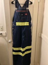 Dickies High Visibility Overalls, New, Blue, 36X32. Men/ Women