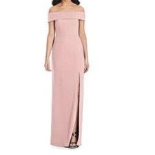 After Six 6800 Cuffed Off-the-Shoulder maxiGown Medium.