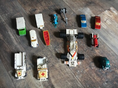 Lot de 12 miniatures de plusieurs marques : majorette, polistil