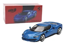 BBR Models 1:64 Ferrari 296 GTB Blu Corsa Diecast Model Car BBRFER64004