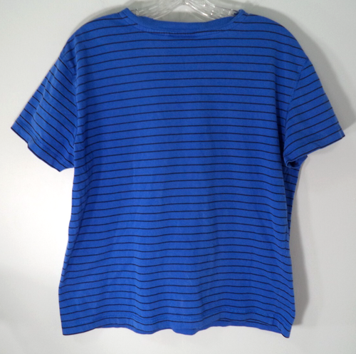 Vintage Limited America TShirt Womens Large Blue Black Striped Casual Knit Top - Picture 3 of 5