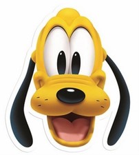Pluto (Mickey Mouse's Dog) Official Disney Single Fun CARD Party Face Mask