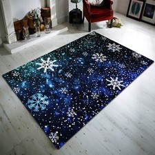Snowflake Rug, Snowflake Themed Rug, Christmas Rug, Living Room Rug,Home Decor