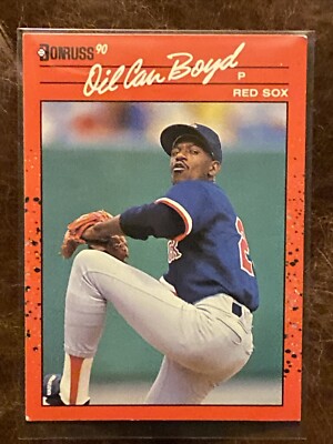 1990 Donruss Oil Can Boyd Of Red Sox 633 Baseball Card Missing