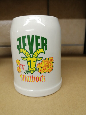 Jever Bierkrug Seidel Keramik Stein Rarität 0,5 l Maibock 1977