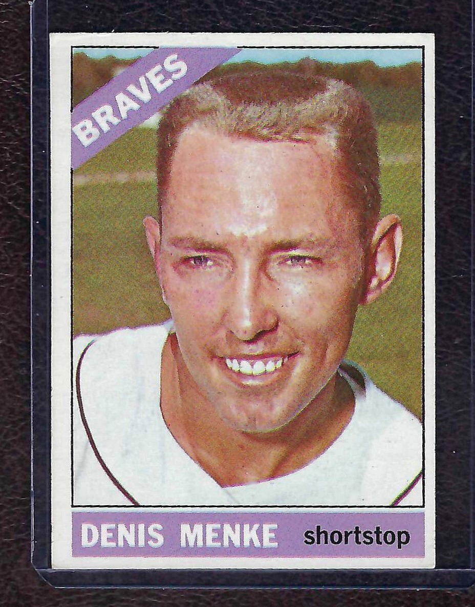 1966 O-Pee-Chee, OPC, #184 Denis Menke, Atlanta Braves, EX, Rare!