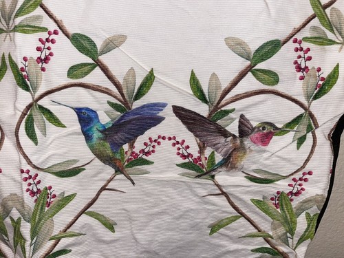 TED BAKER Highgrove Hummingbirds Floral Black Piping Standard 21" x 26" Sham - Picture 2 of 6