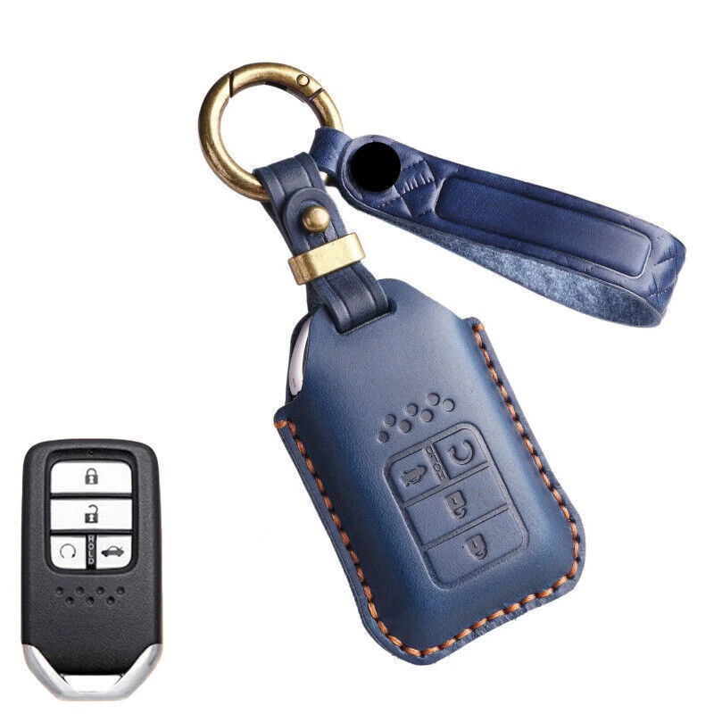 Funda de cuero genuino para llave de coche para Honda Accord Odyssey Pilot Civic Freed Foto 4 de 4
