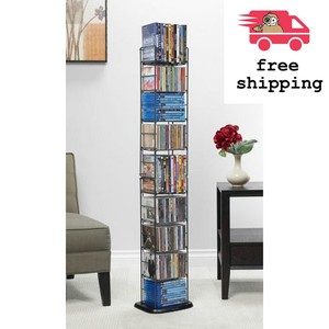 Cd Rack Media Storage Shelf Dvd Tower Organizer Stand Bluray Games Store Shelves Ebay