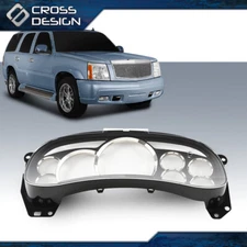 Gauge Cluster Lens Cover Chrome Rings Fit For 2003-2006 GM Trucks Suvs 