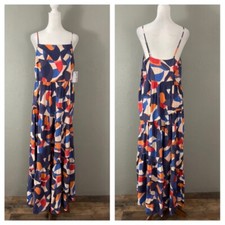 NEW Nine West $60 Maxi Dress Size S Multicolor Long Woven Boho Festival Sundress