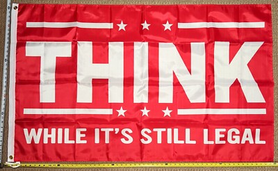 Donald Trump Flag FREE SHIPPING Think While It's Legal R Desantis USA Sign 3x5'