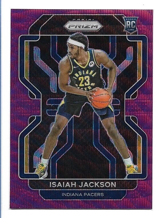 Isaiah Jackson 2021-22 Panini Prizm Purple Wave Rookie #309 Indiana Pacers RC