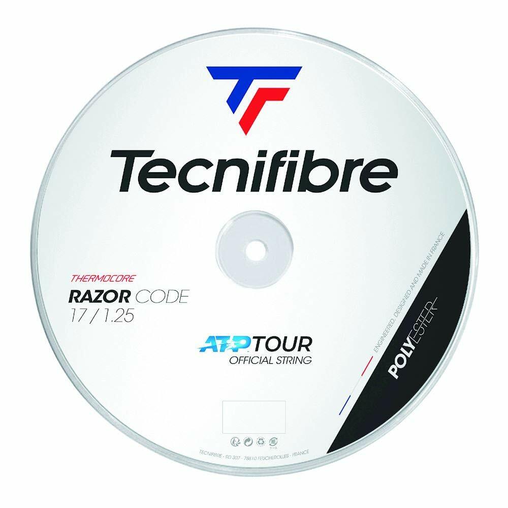 Tecnifibre RAZOR CODE Tennis String - 1.25mm/17G - 200m Reel - White