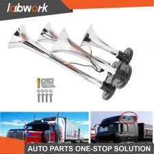 Labwork Quad Trumpet Air Horn Kit Train Semi Truck Boat RV 150 db4 Horns Kit