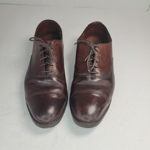 Allen Edmonds Park Avenue Dark Chili Brown 5610 Leather Oxford Shoes Size 10.5 D - Picture 2 of 13