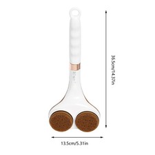 Electric Long Handle Shower Brush 2 Head Rechargeable Body Brush Back Scrubber