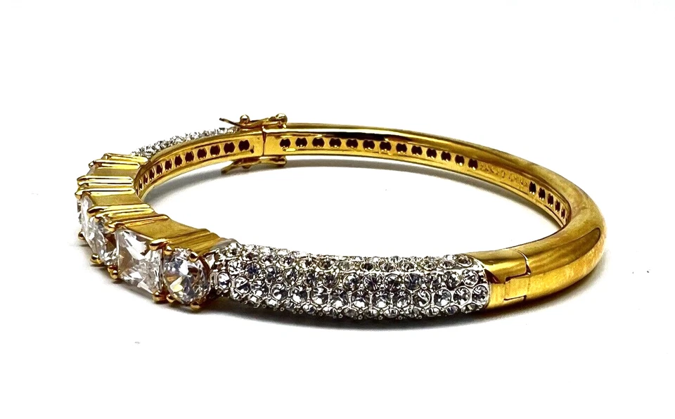 Akkad手镯手链立方氧化锆金色铰边银色侧面中国 — 第 4/4 张图片