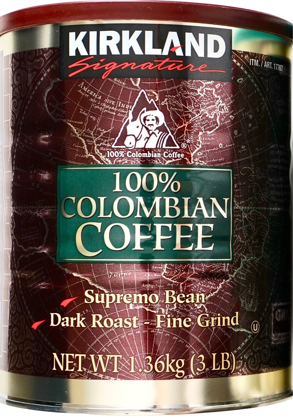 Kirkland Signature Fine Ground Coffee 100 Colombian Supremo or Decaf