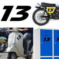 Number 13 v2 Racing  Sticker Vinyl