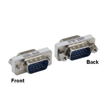 KNTK Mini HD15 15Pin Male to Male Adapter for Video PC VGA Monitor Display
