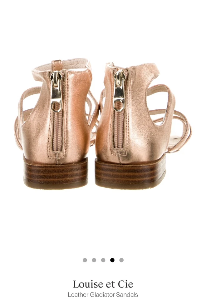 Sandalias Louise et Cie Aria Gladiador Para Mujer EE. UU. 7.5 Cuero Dorado Foto 4 de 4