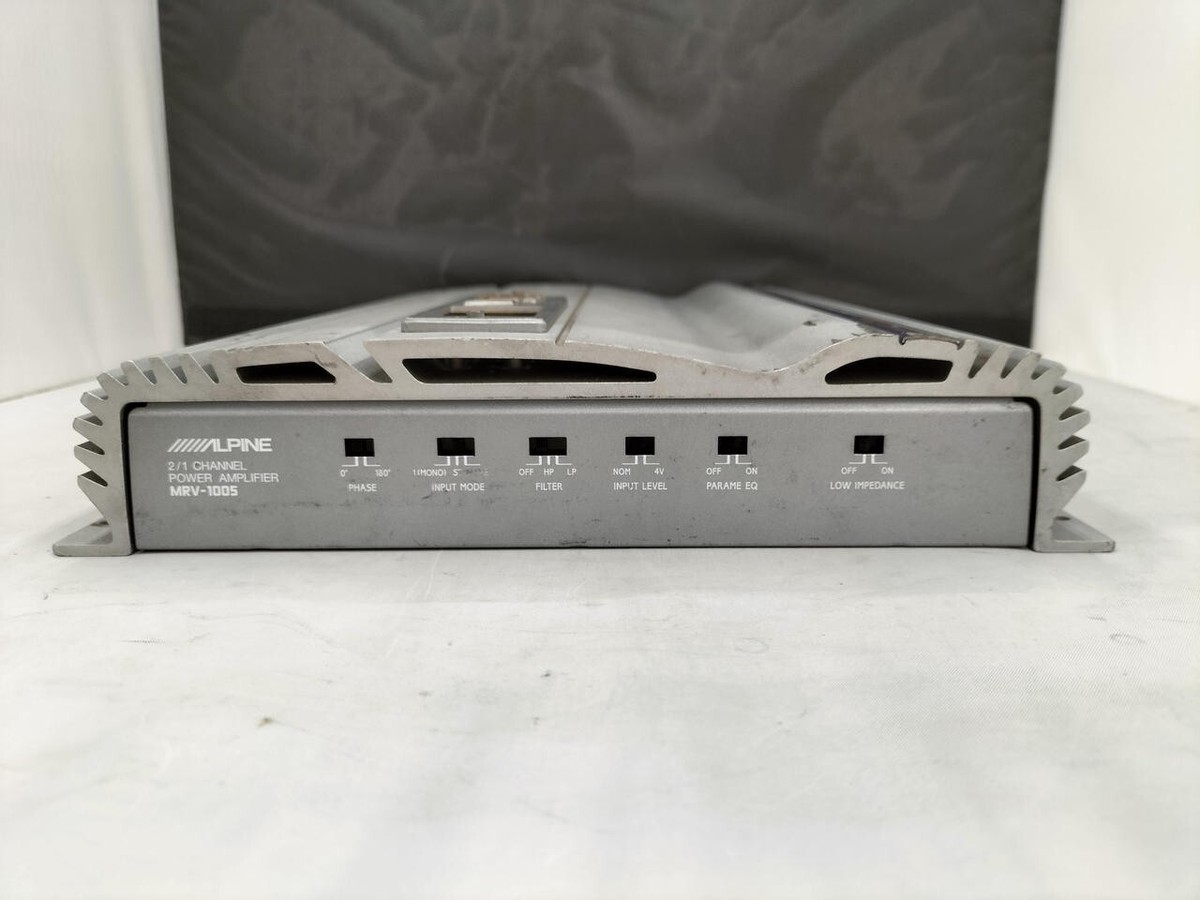 ALPINE MRV-1005 パワーアンプ ALPINE MRV-1005 V12 2/1 Channel Power Amplifier Used As Is Japan