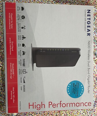 NETGEAR N600 Wi-Fi Wireless Dual Band Gigabit Router WNDR3700