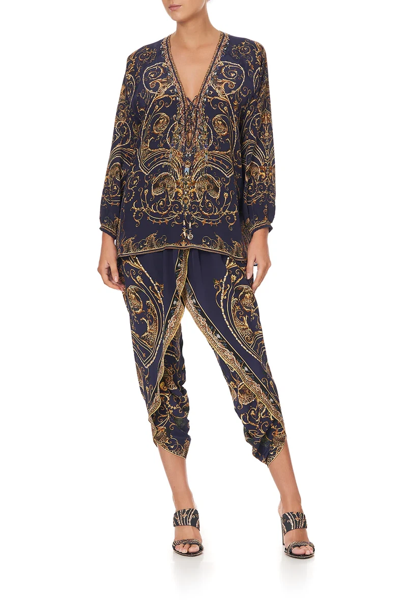 Camilla lace up blouse sales